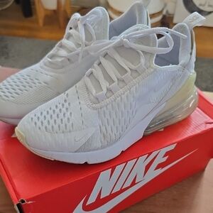 Nike White Air Max 270 Sneakers